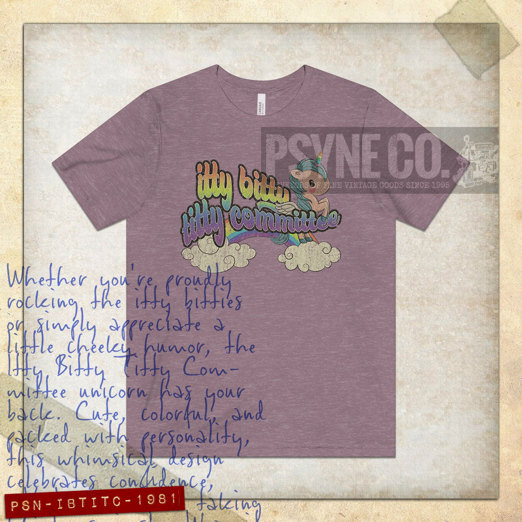 Itty Bitty Titty Committee 1981 Vintage Men's T-Shirt