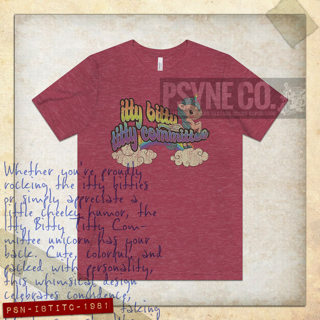 Itty Bitty Titty Committee 1981 Vintage Men's T-Shirt