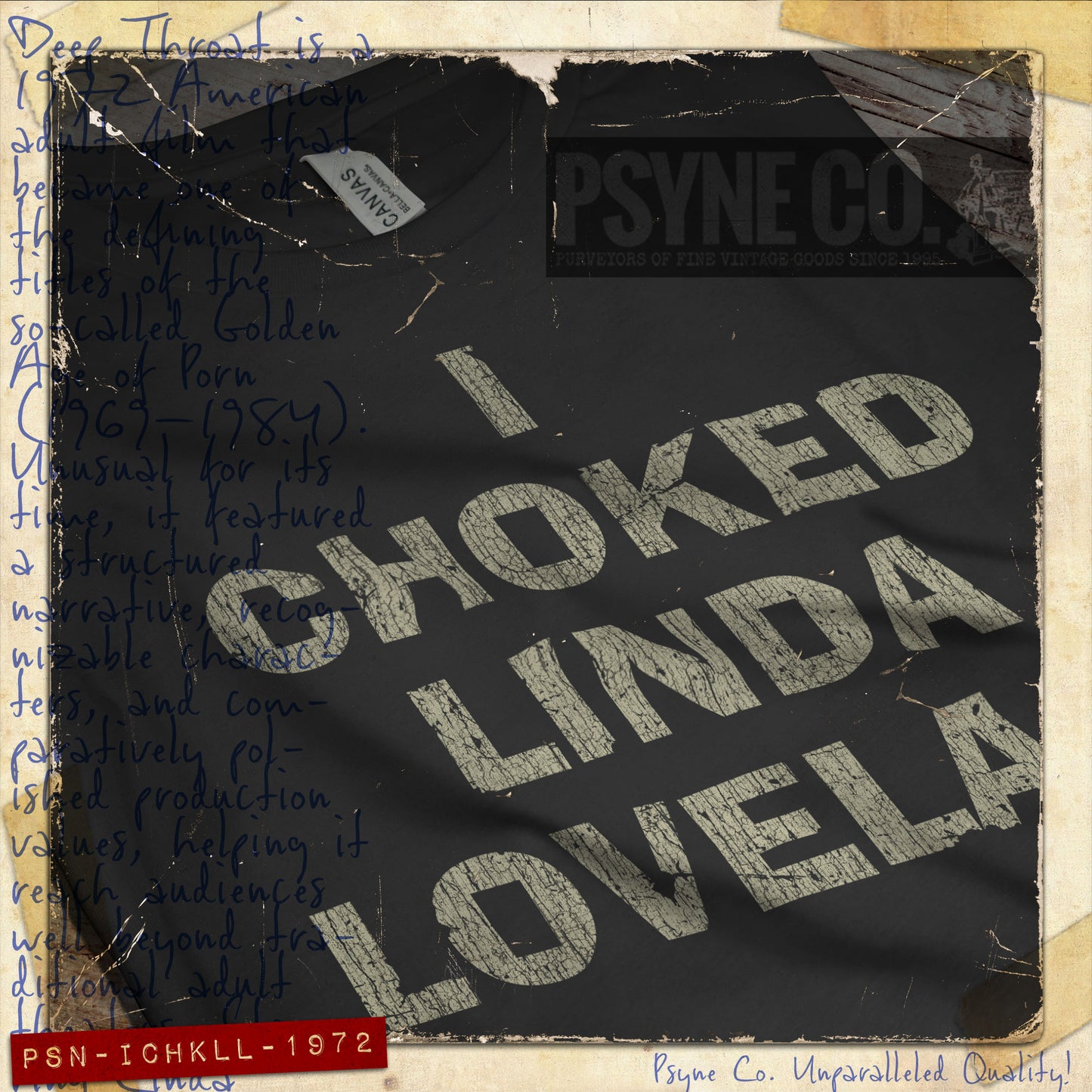 I Choked Linda Lovelace 1972 Vintage Men's T-Shirt