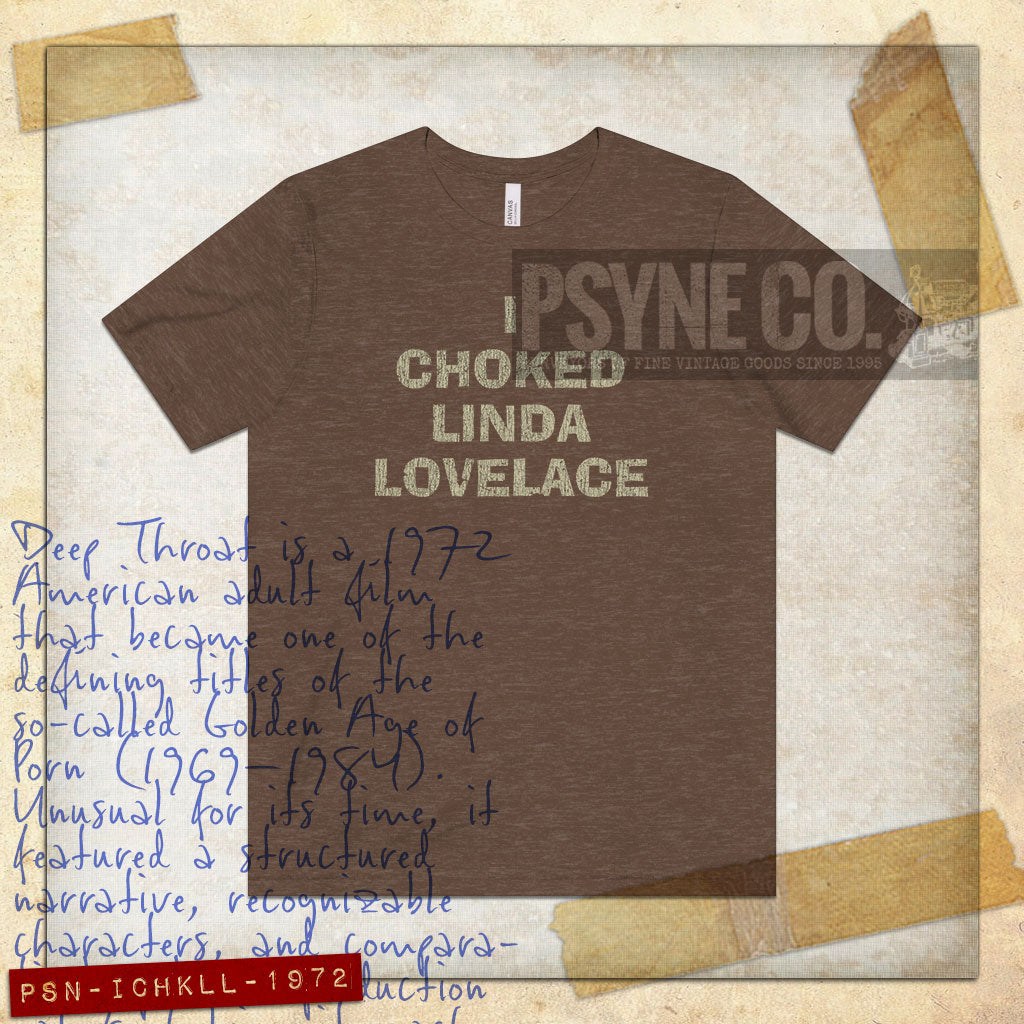 I Choked Linda Lovelace 1972 Vintage Men's T-Shirt