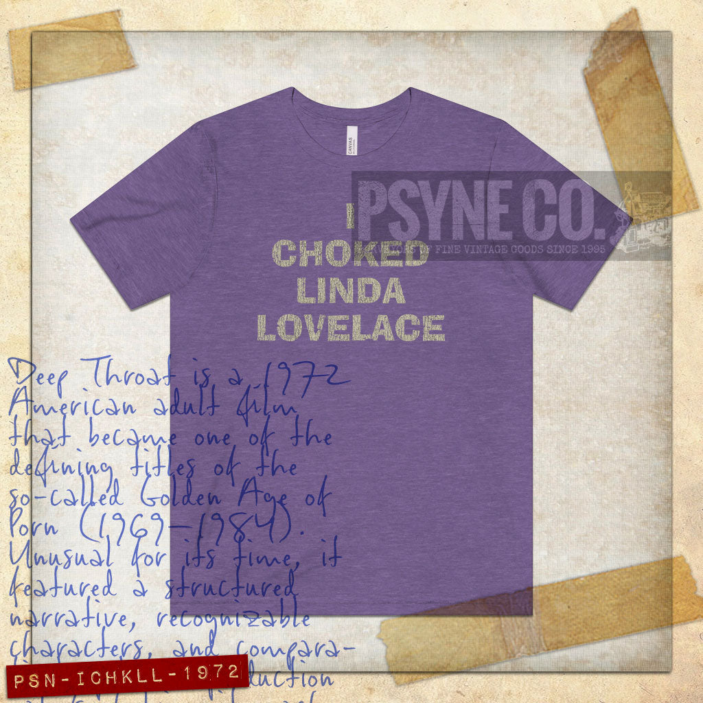 I Choked Linda Lovelace 1972 Vintage Men's T-Shirt