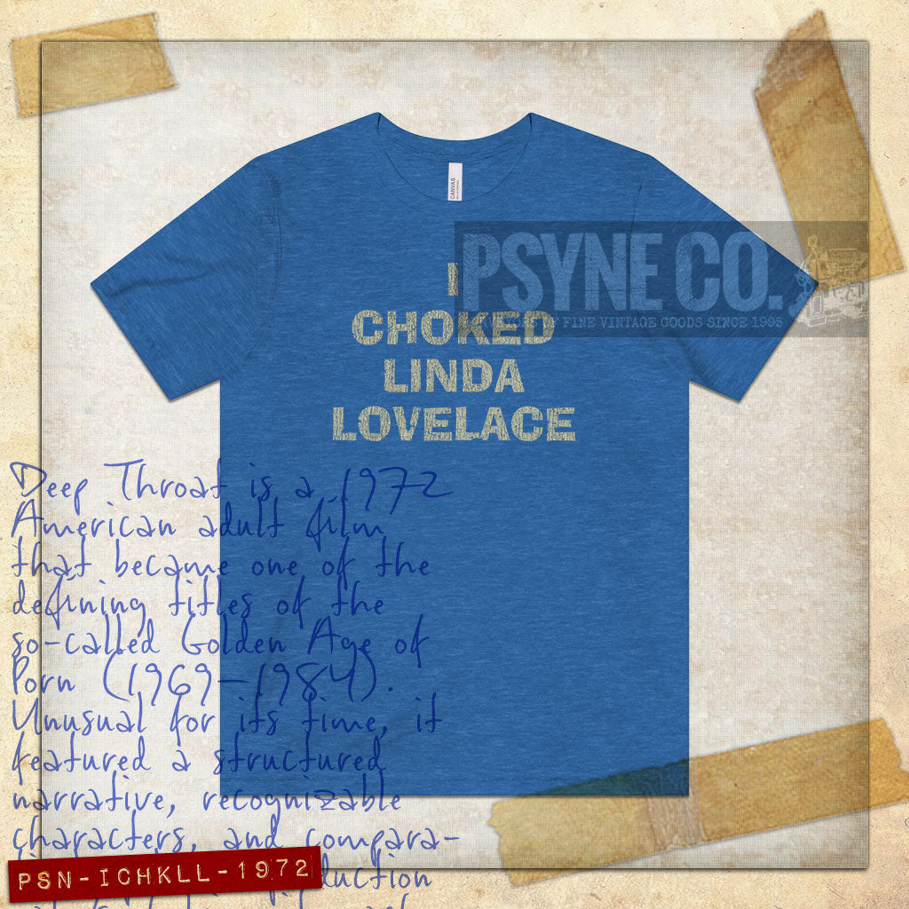 I Choked Linda Lovelace 1972 Vintage Men's T-Shirt