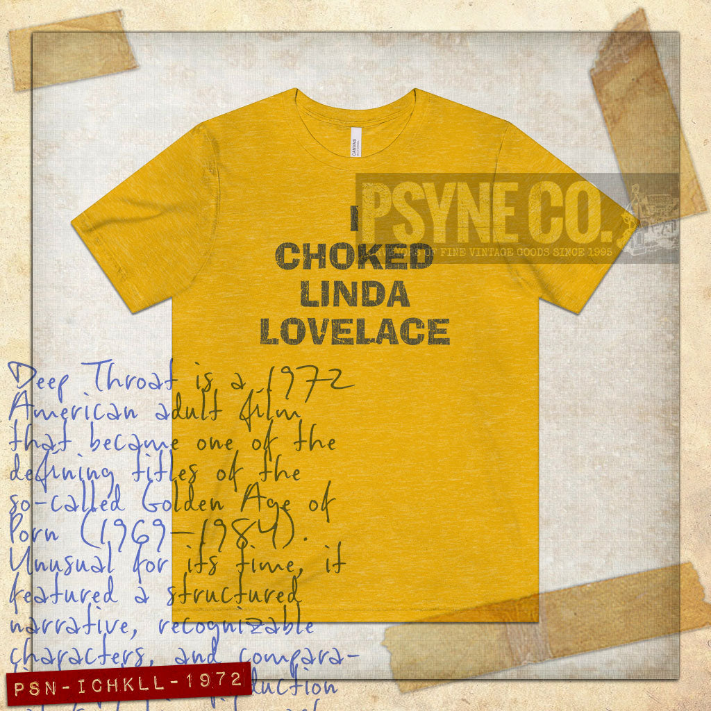 I Choked Linda Lovelace 1972 Vintage Men's T-Shirt