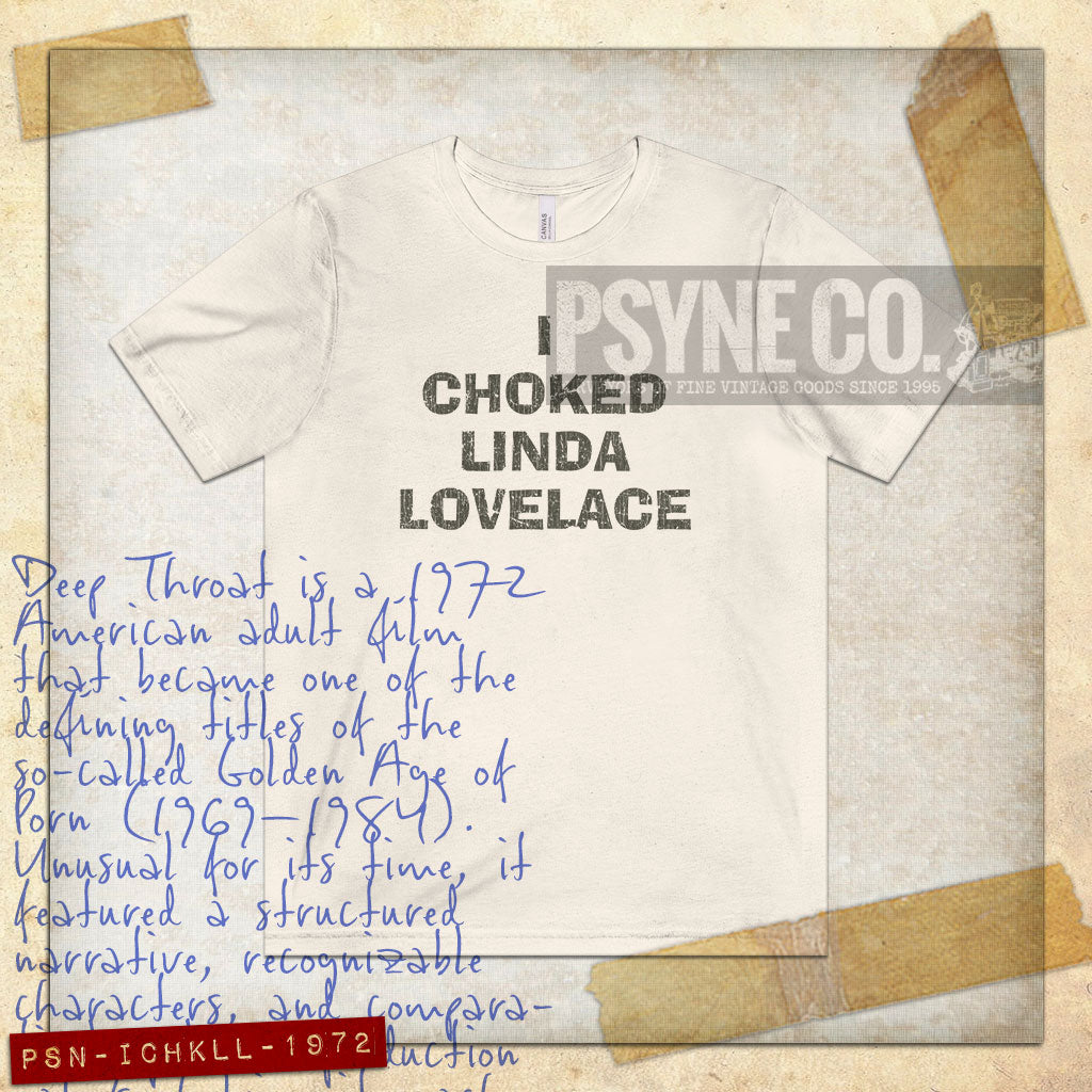 I Choked Linda Lovelace 1972 Vintage Men's T-Shirt