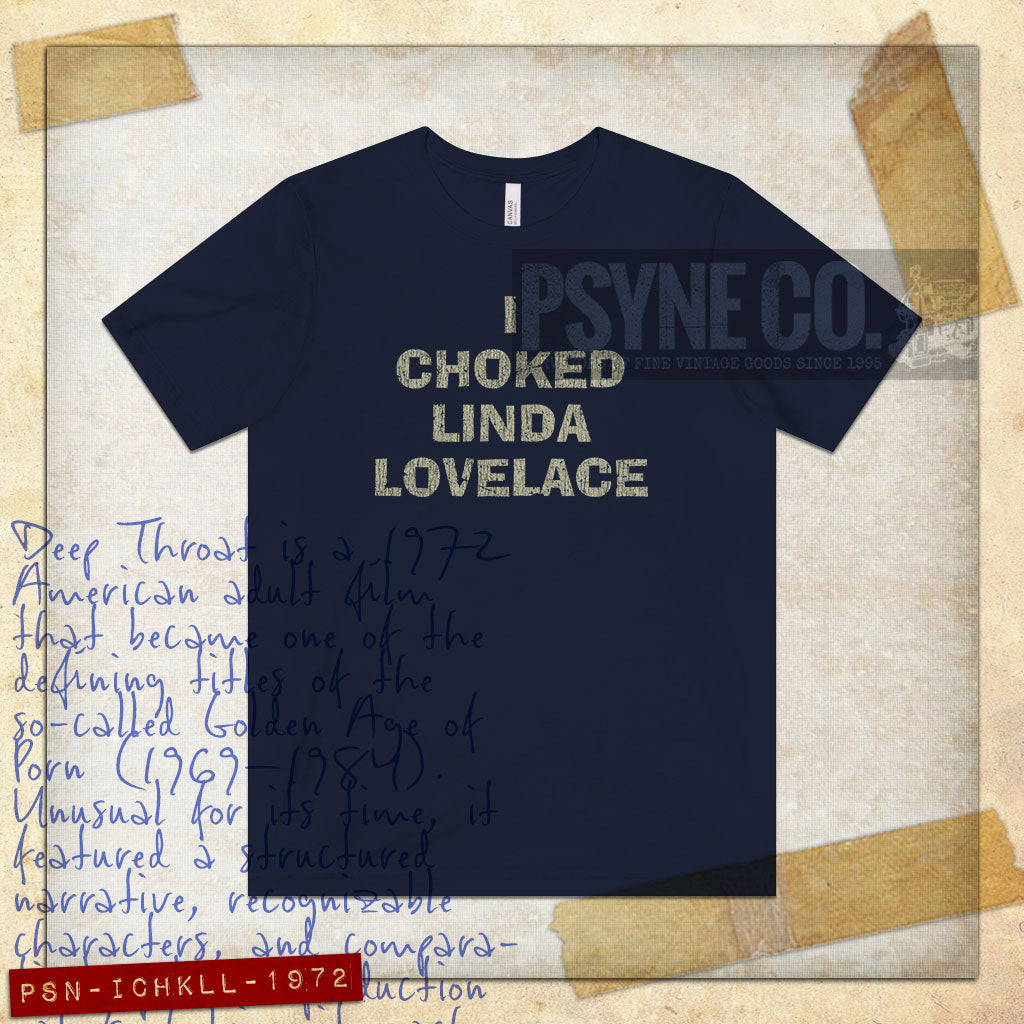 I Choked Linda Lovelace 1972 Vintage Men's T-Shirt