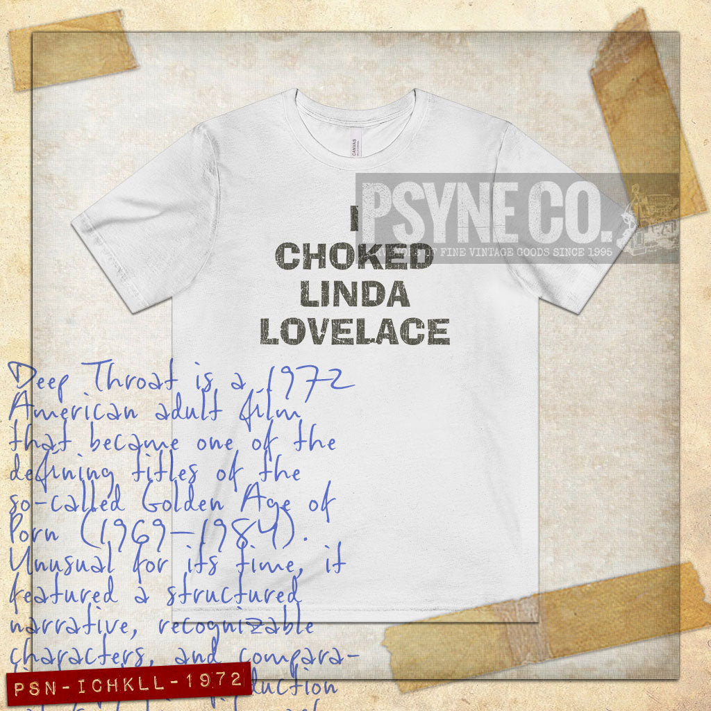I Choked Linda Lovelace 1972 Vintage Men's T-Shirt