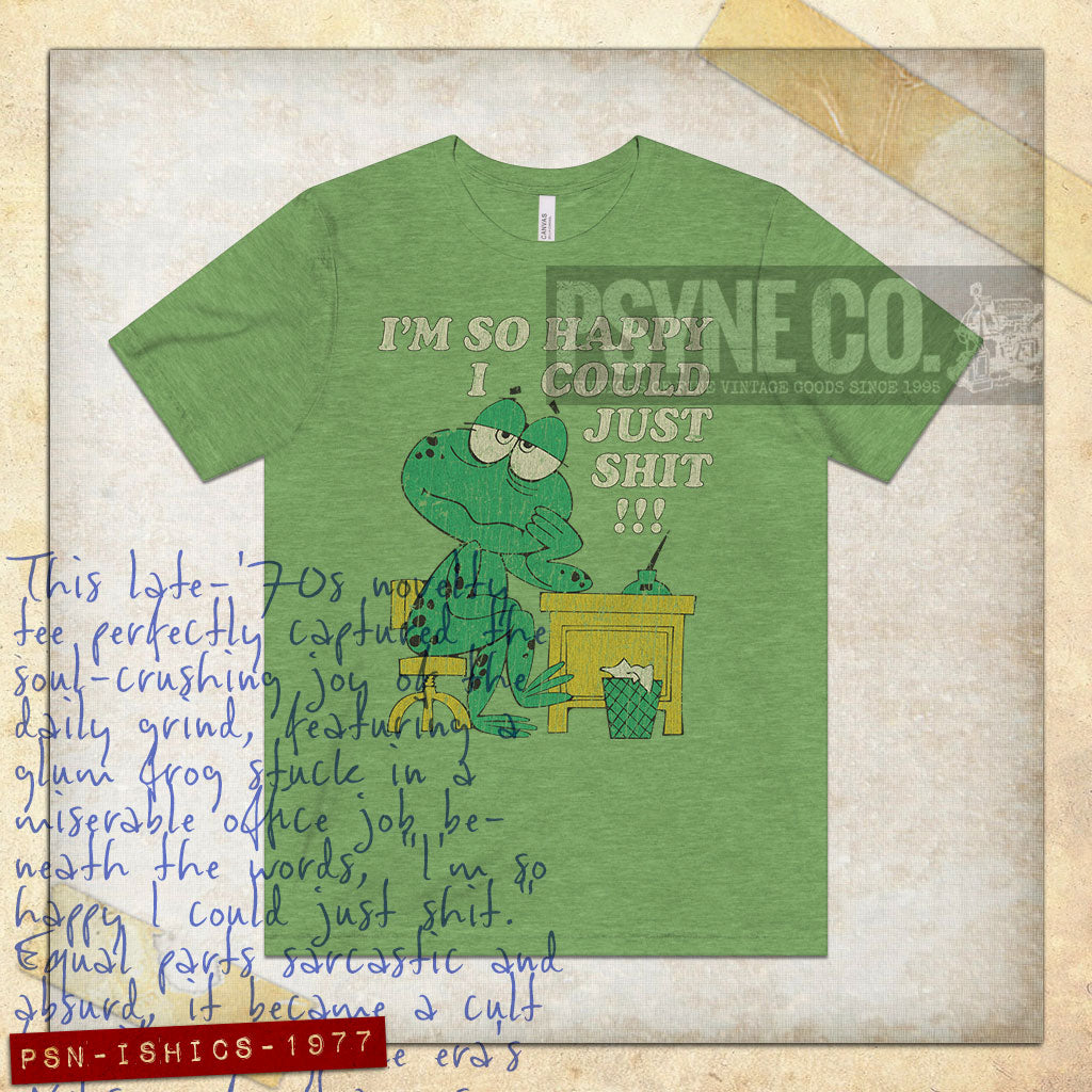 I'm So Happy I Could Just Shit 1977 Vintage Men's T-Shirt