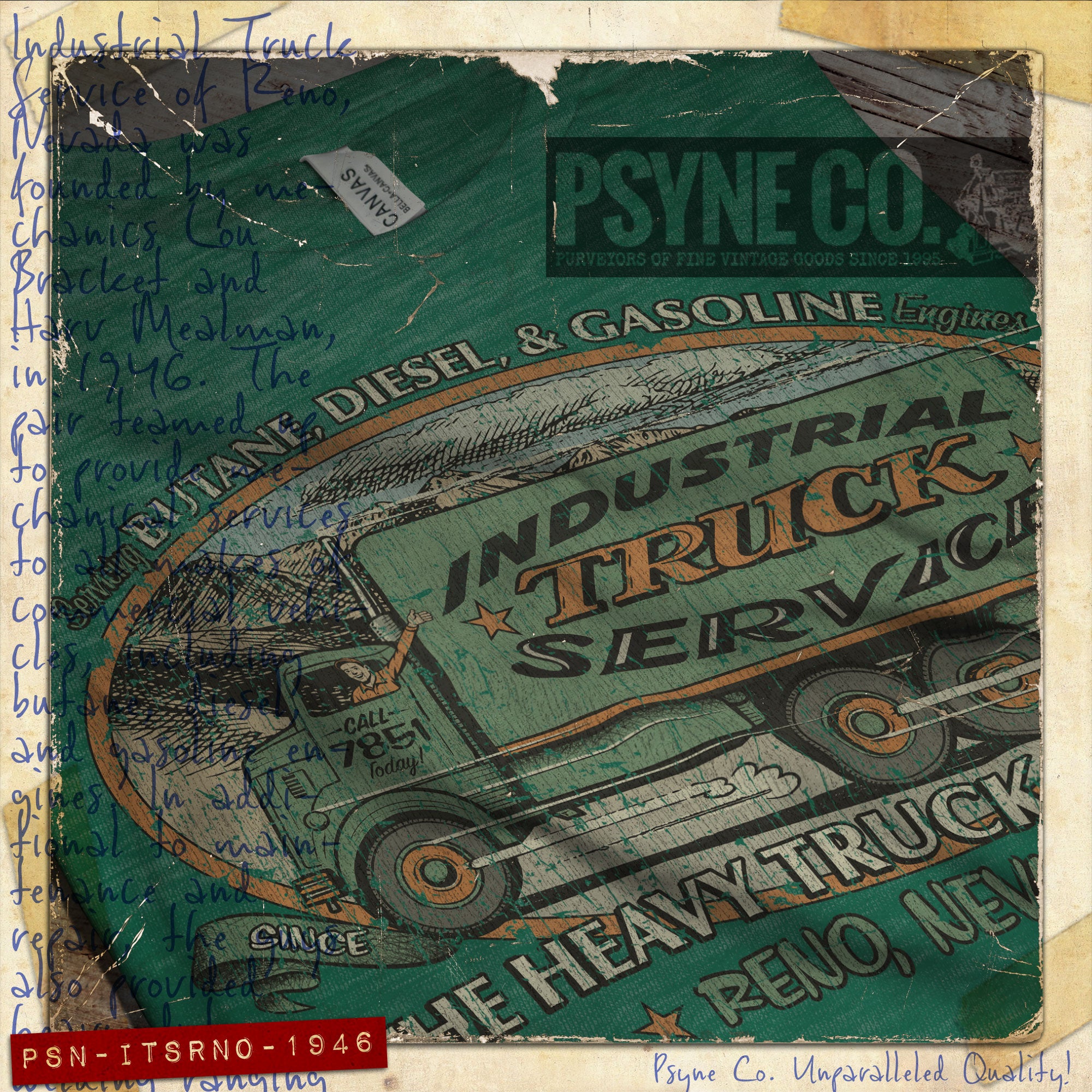 Industrial Truck Service Reno 1946 Vintage Men's T-Shirt