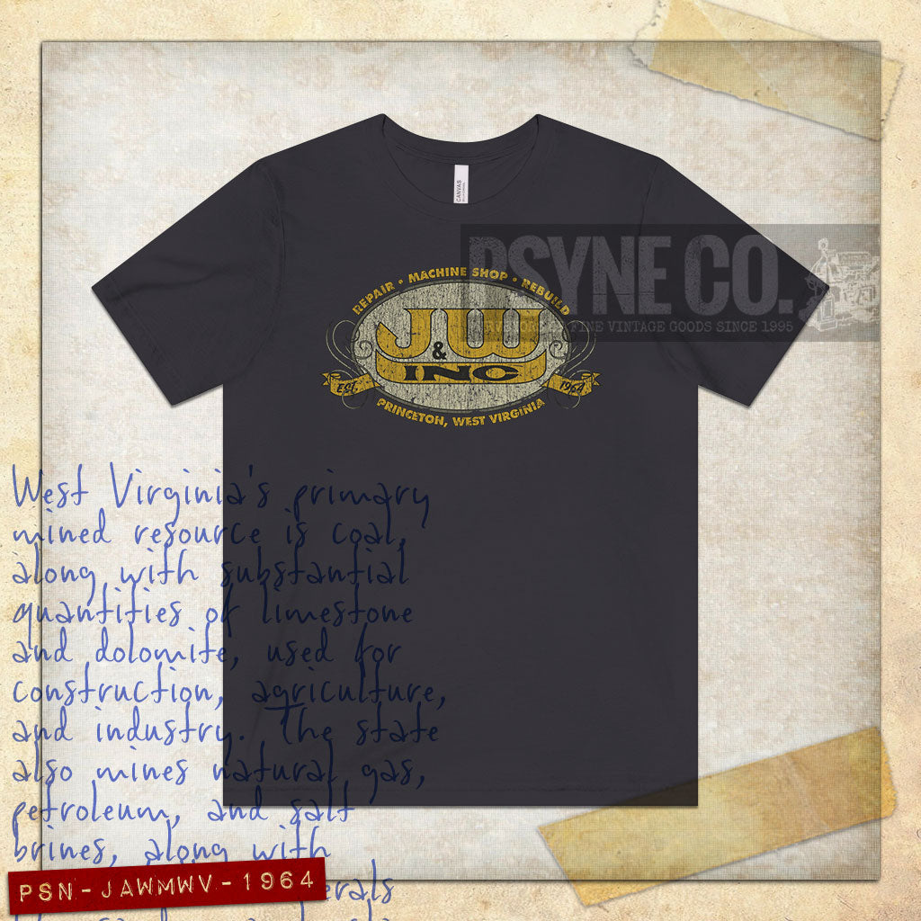 J & W Machine West Virgina 1964 Vintage Men's T-Shirt