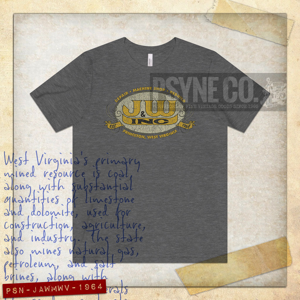 J & W Machine West Virgina 1964 Vintage Men's T-Shirt