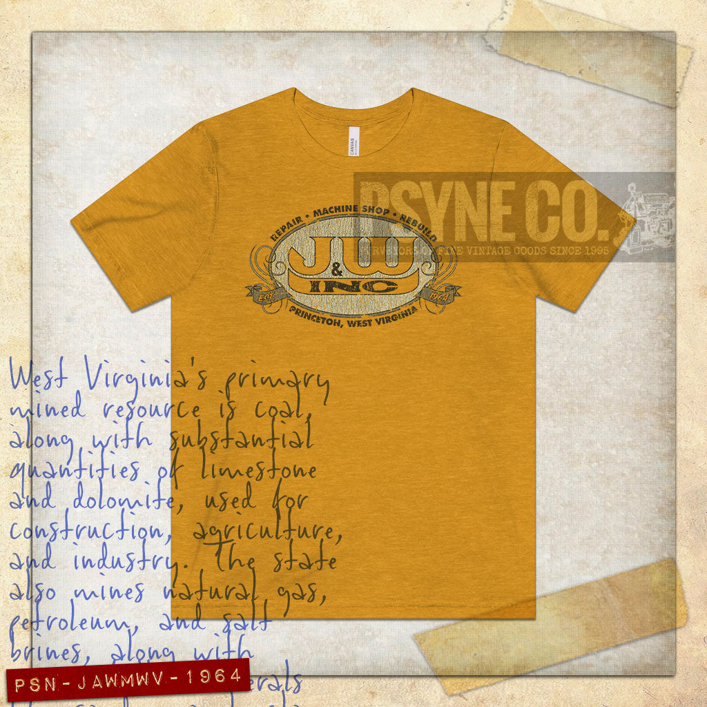 J & W Machine West Virgina 1964 Vintage Men's T-Shirt