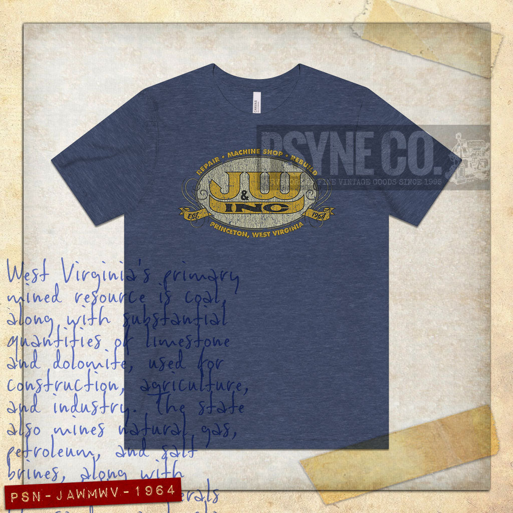 J & W Machine West Virgina 1964 Vintage Men's T-Shirt