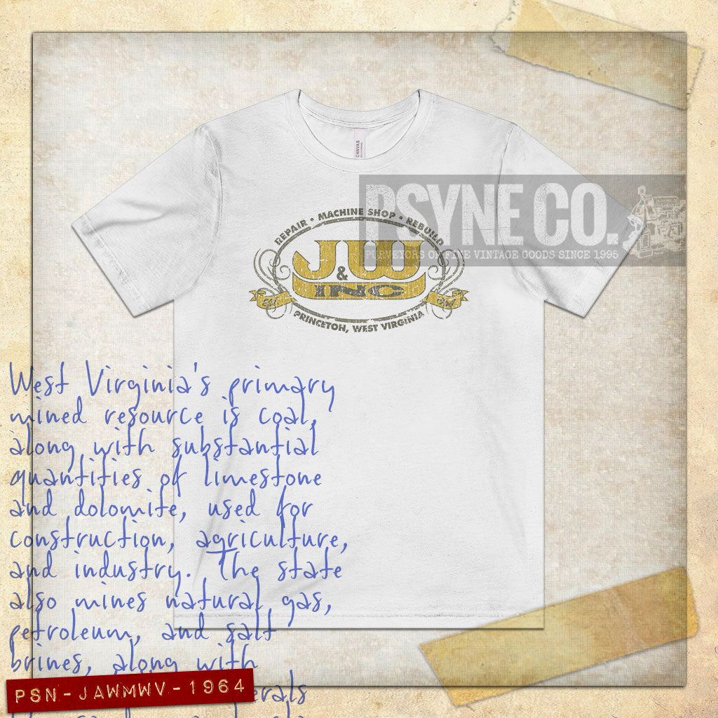 J & W Machine West Virgina 1964 Vintage Men's T-Shirt