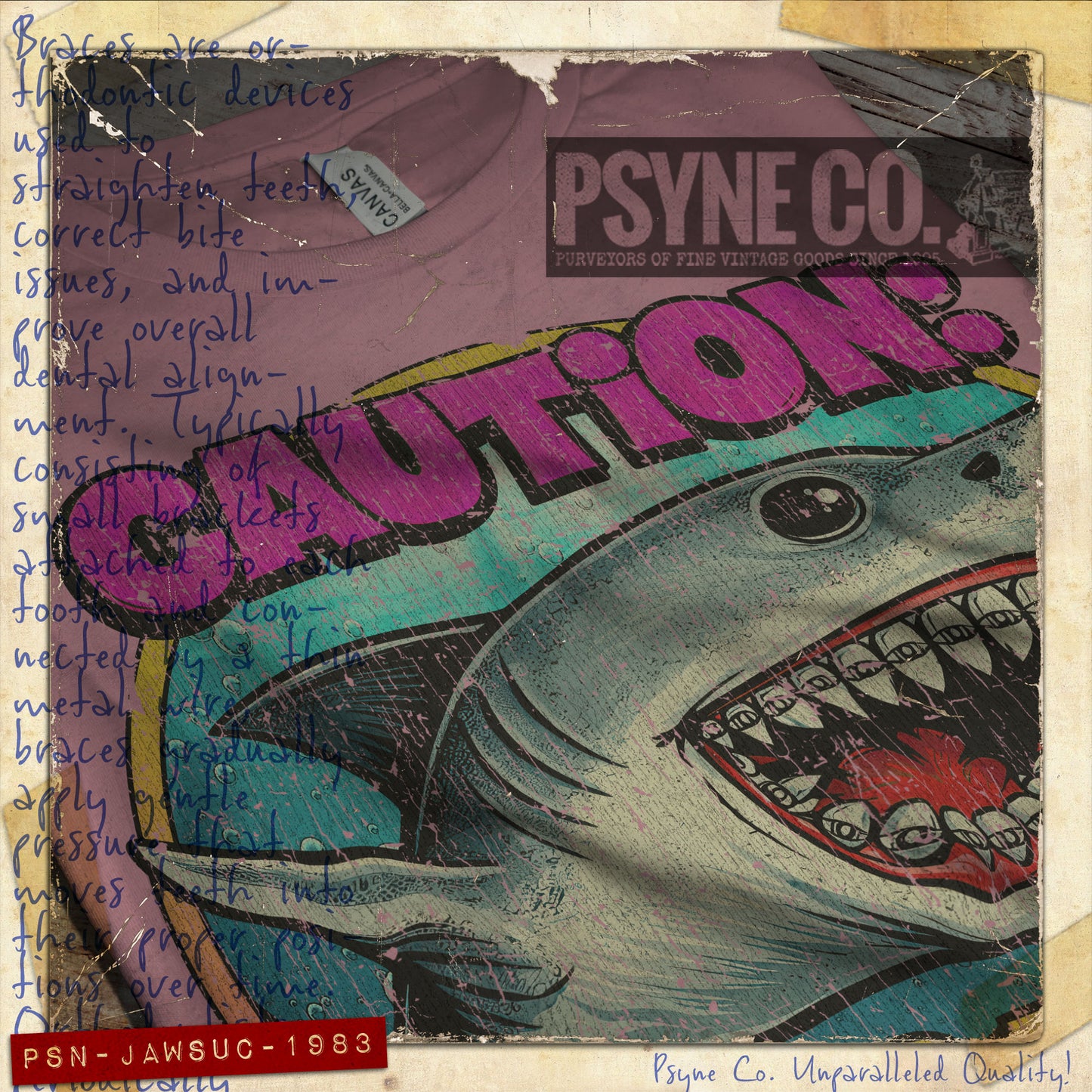 Jaws: Under Construction 1983 Vintage Men's T-Shirt