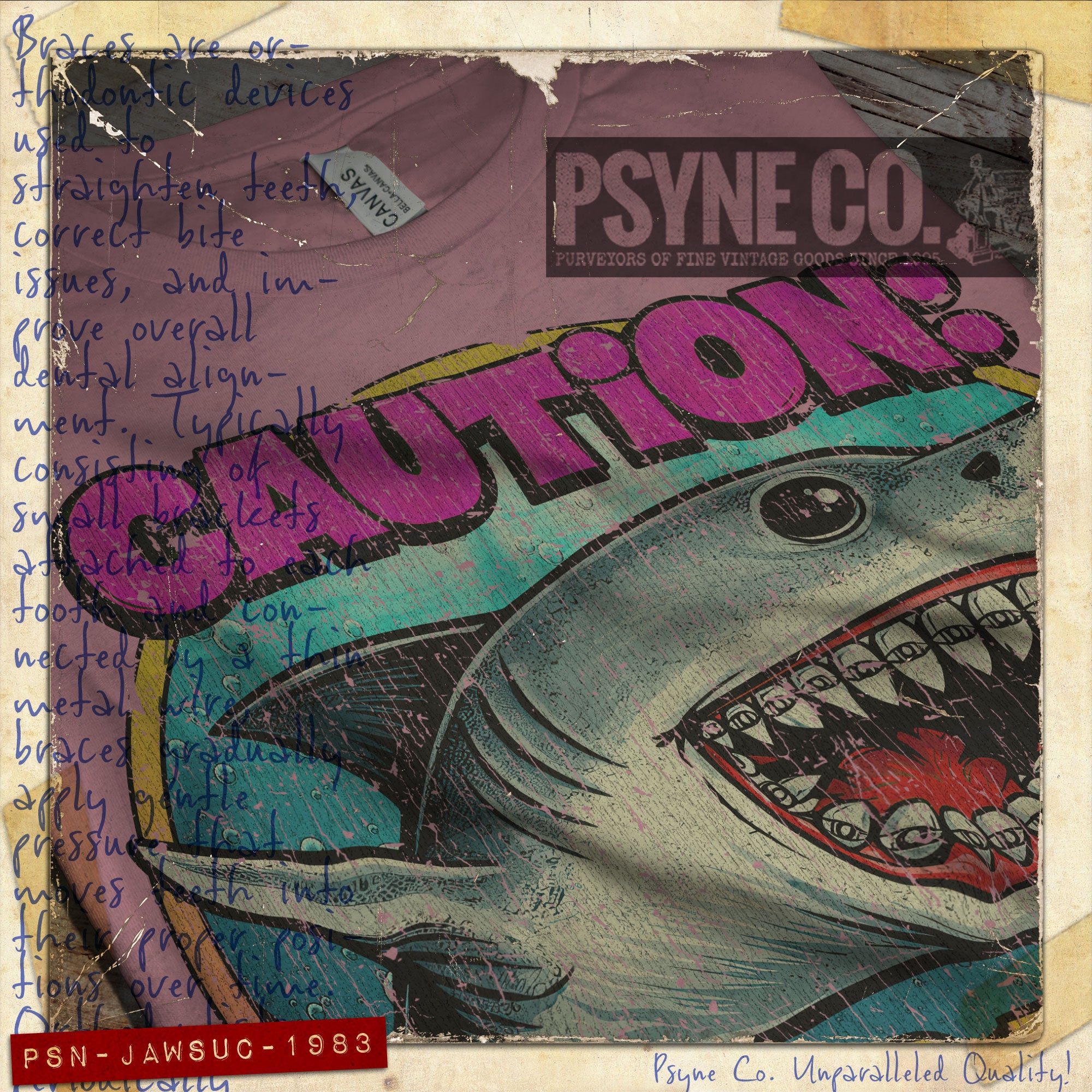 Jaws: Under Construction 1983 Vintage Men's T-Shirt