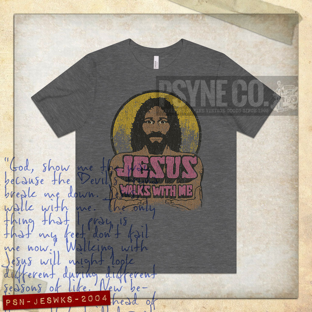 Jesus Walks With Me 2004 Vintage Men's T-Shirt