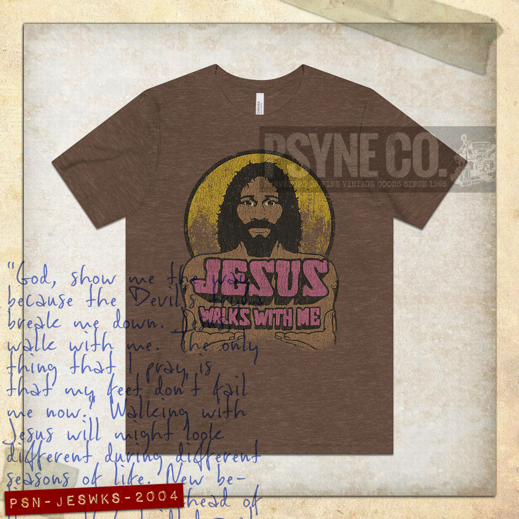 Jesus Walks With Me 2004 Vintage Men's T-Shirt