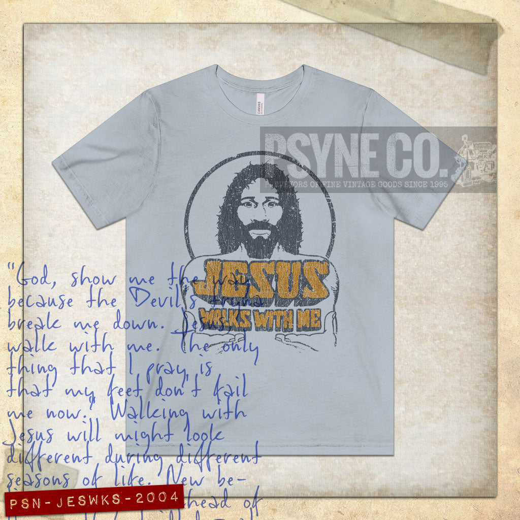 Jesus Walks With Me 2004 Vintage Men's T-Shirt