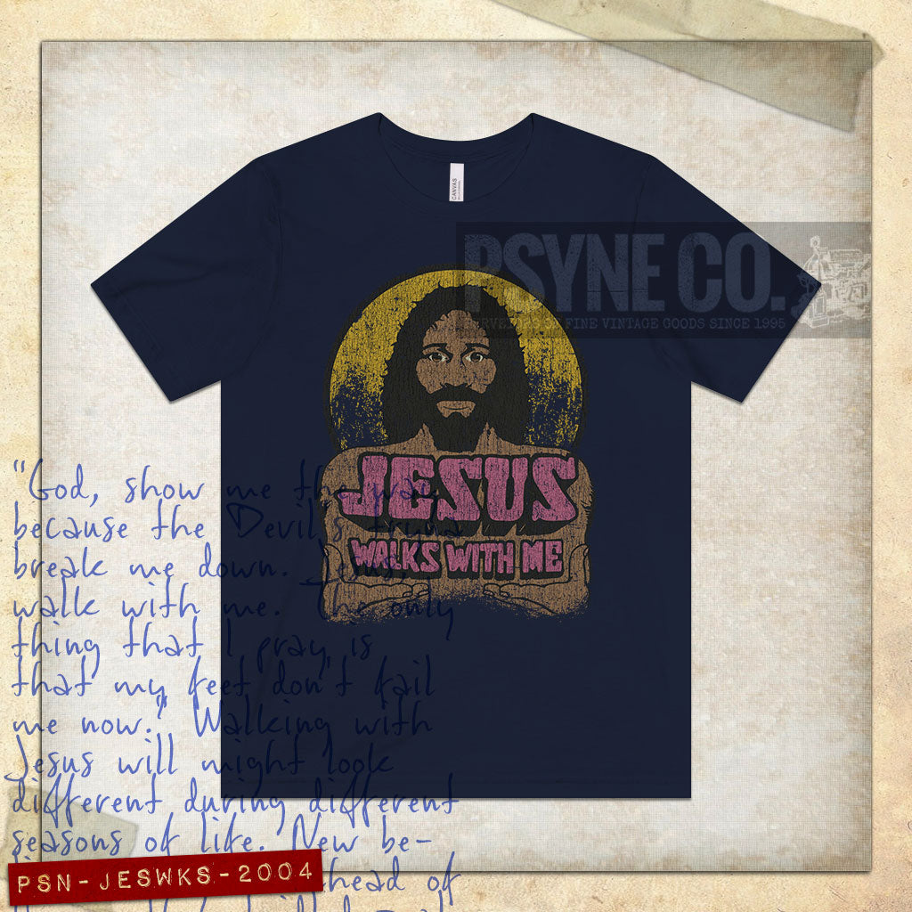 Jesus Walks With Me 2004 Vintage Men's T-Shirt