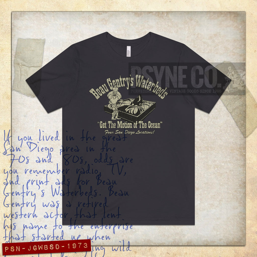 Beau Gentry’s Waterbeds 1973 Vintage Men's T-Shirt