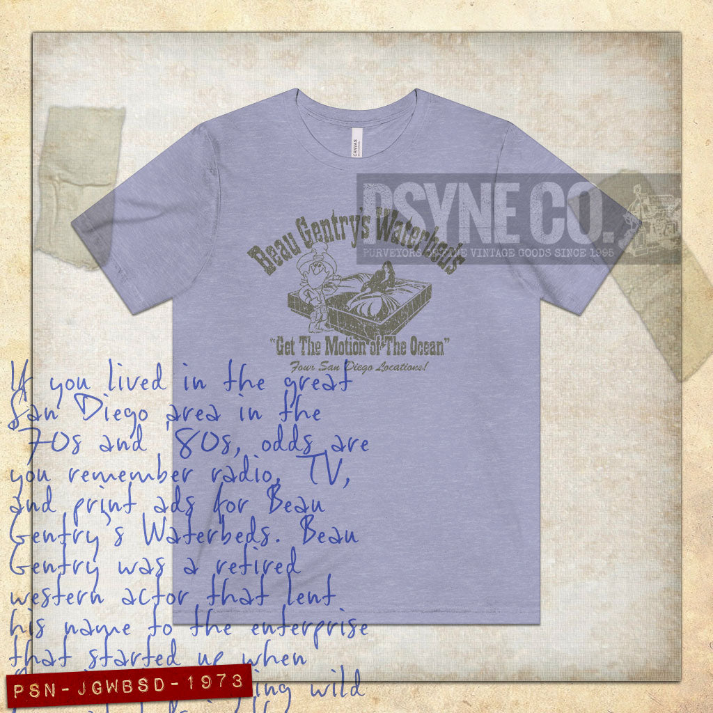 Beau Gentry’s Waterbeds 1973 Vintage Men's T-Shirt