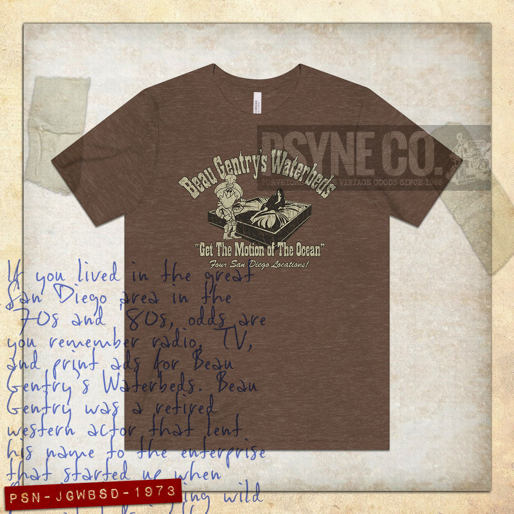 Beau Gentry’s Waterbeds 1973 Vintage Men's T-Shirt