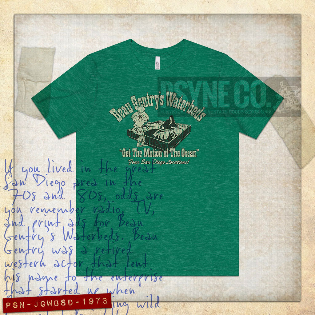 Beau Gentry’s Waterbeds 1973 Vintage Men's T-Shirt