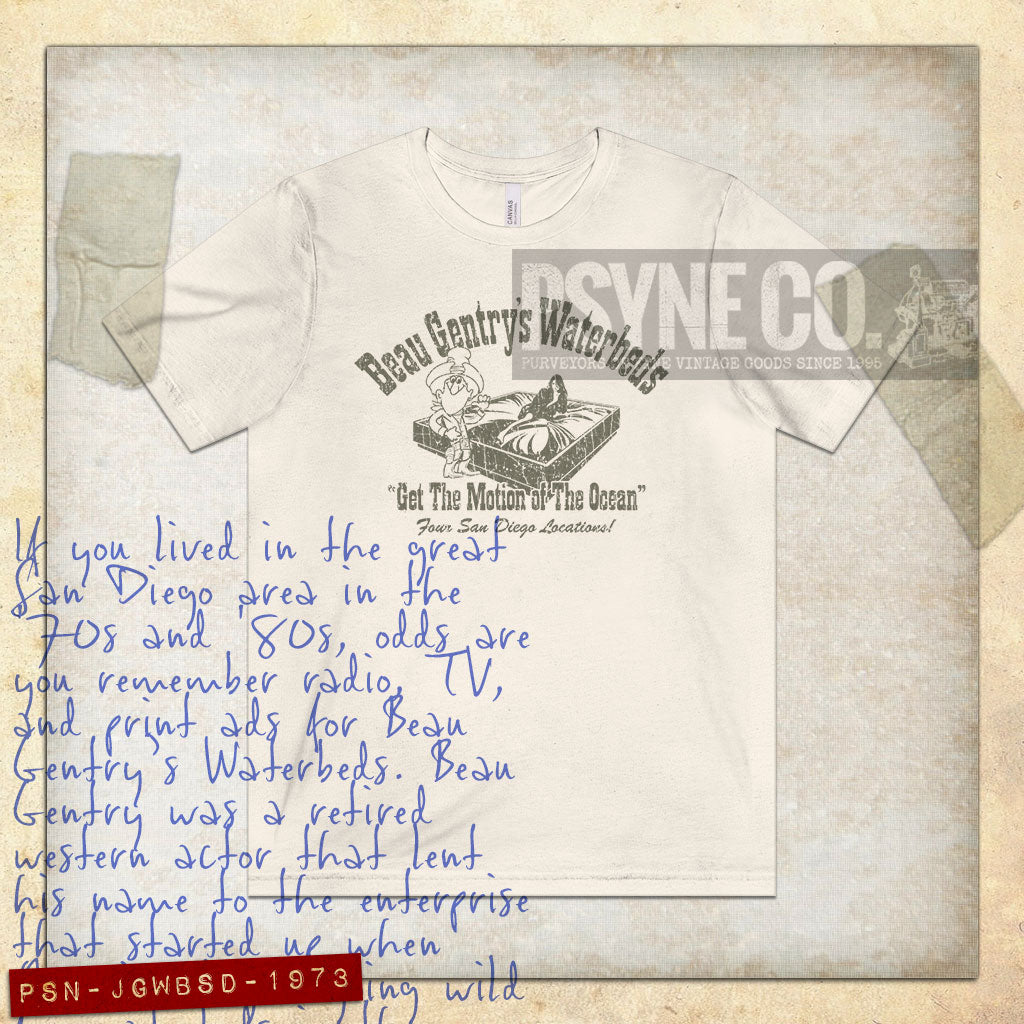 Beau Gentry’s Waterbeds 1973 Vintage Men's T-Shirt
