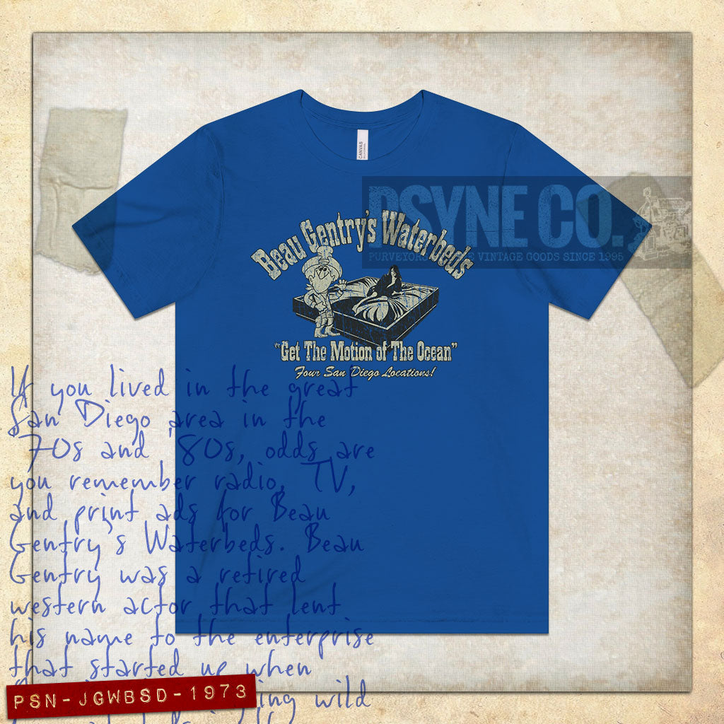 Beau Gentry’s Waterbeds 1973 Vintage Men's T-Shirt