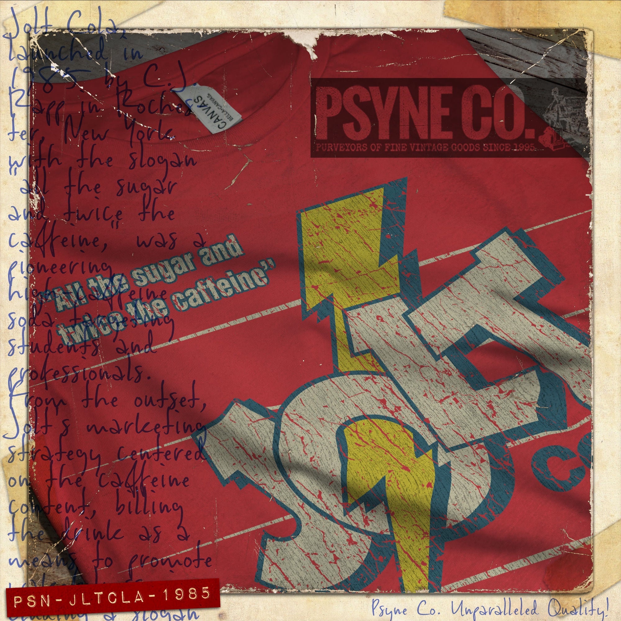 Jolt Cola 1985 Vintage Men's T-Shirt