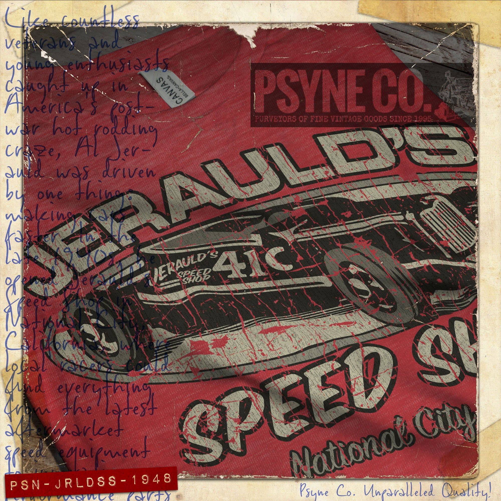 Jerauld's Speed Shop 1948 Vintage Men's T-Shirt