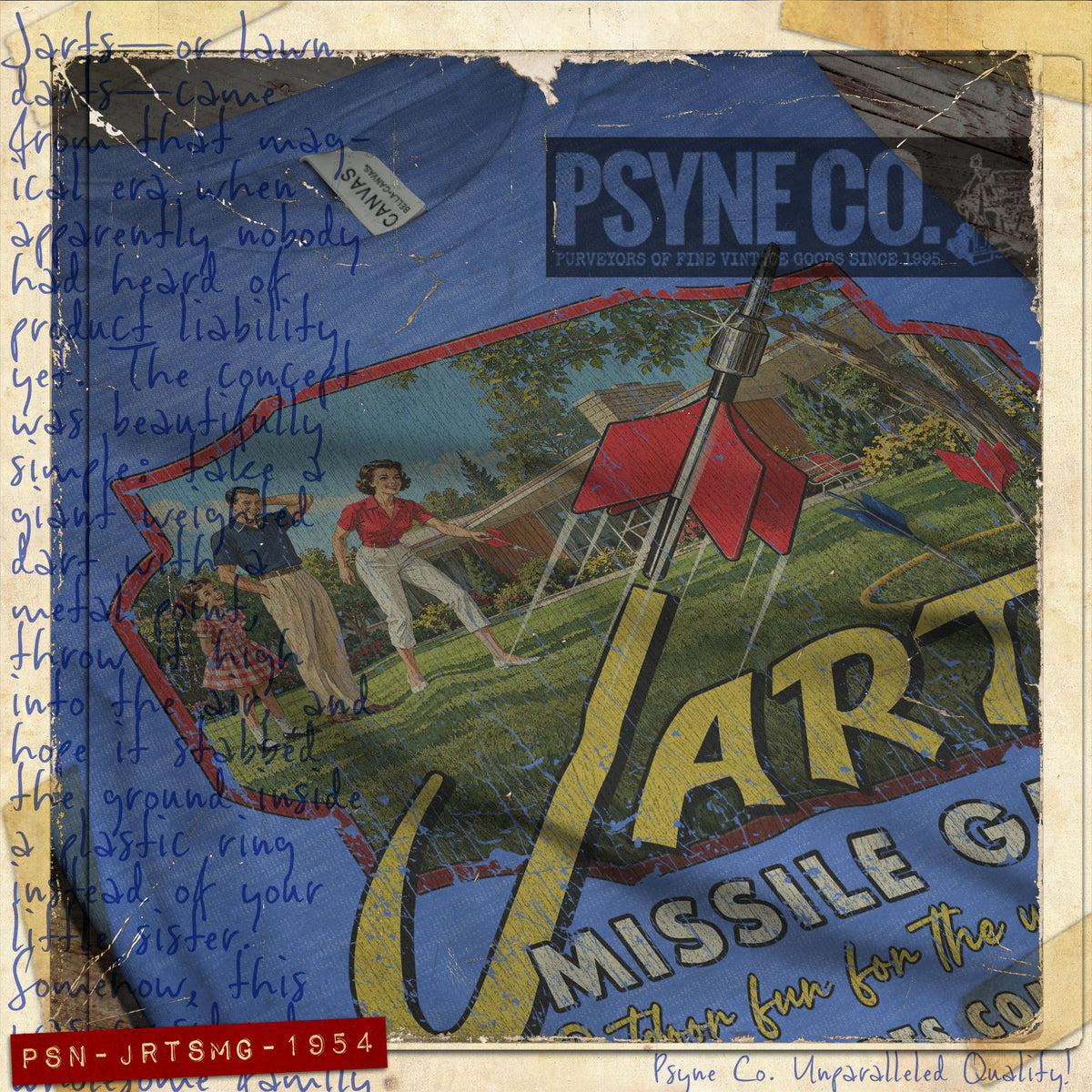 Jarts Missle Game 1954 Vintage Men's T-Shirt