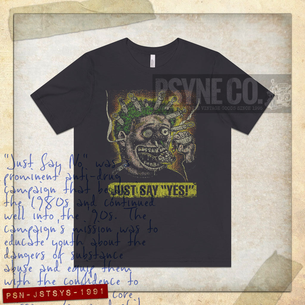 Just Say Yes 1991 Vintage Men's T-Shirt