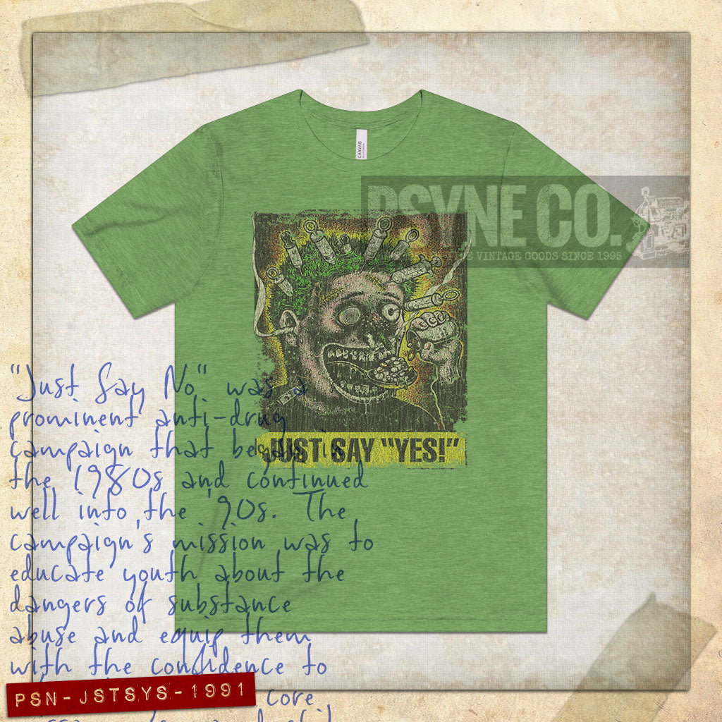 Just Say Yes 1991 Vintage Men's T-Shirt