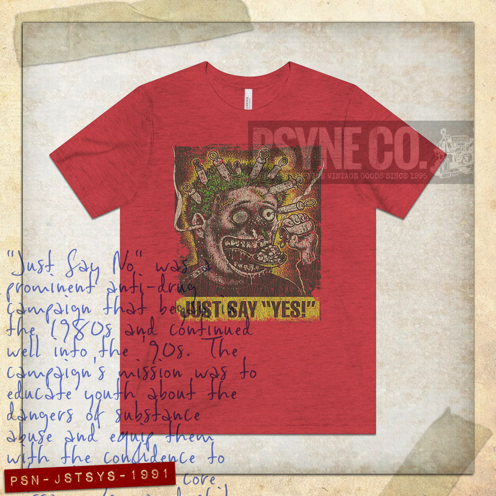 Just Say Yes 1991 Vintage Men's T-Shirt