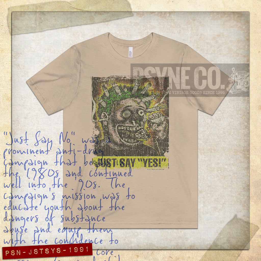 Just Say Yes 1991 Vintage Men's T-Shirt