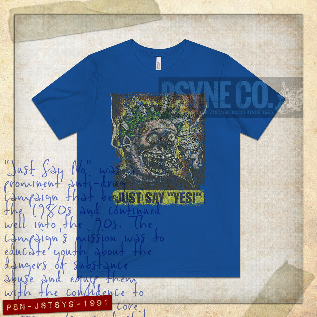 Just Say Yes 1991 Vintage Men's T-Shirt