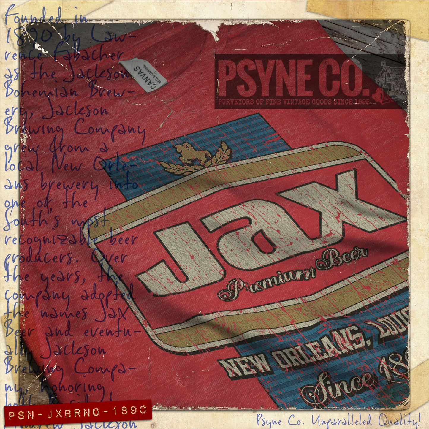 Jax Beer New Orleans 1890 Vintage Men's T-Shirt