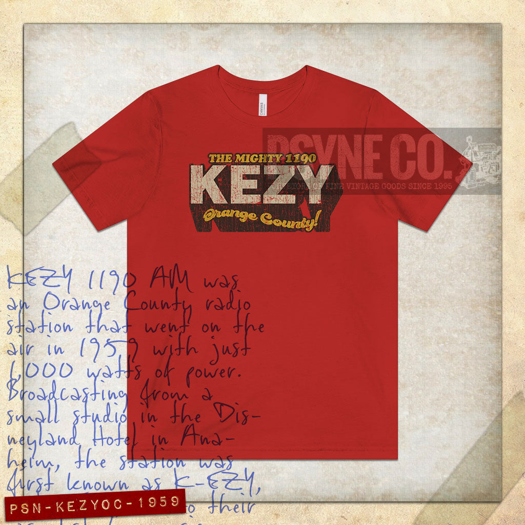KEZY The Mighty 1190 Orange County 1959 Vintage Men's T-Shirt
