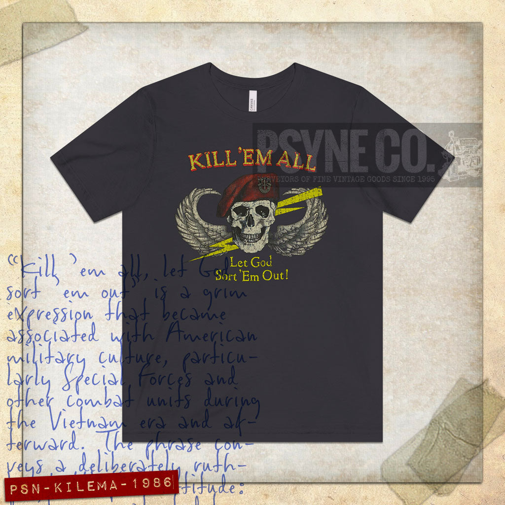 Kill 'Em All 1986 Vintage Men's T-Shirt