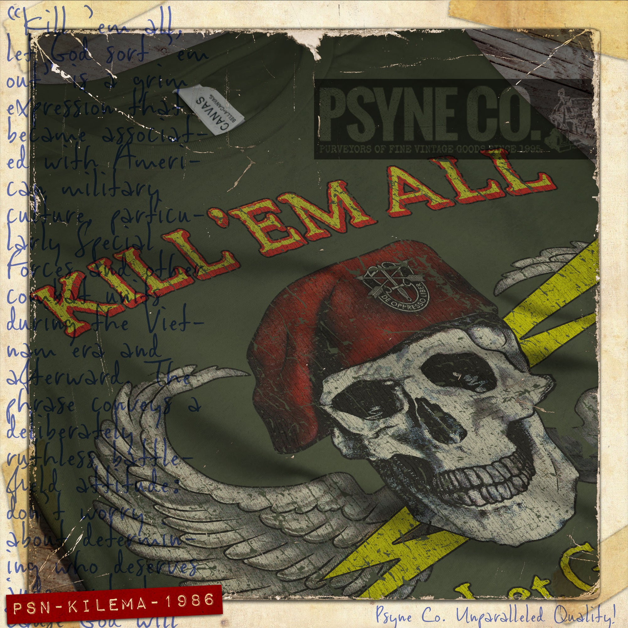 Kill 'Em All 1986 Vintage Men's T-Shirt