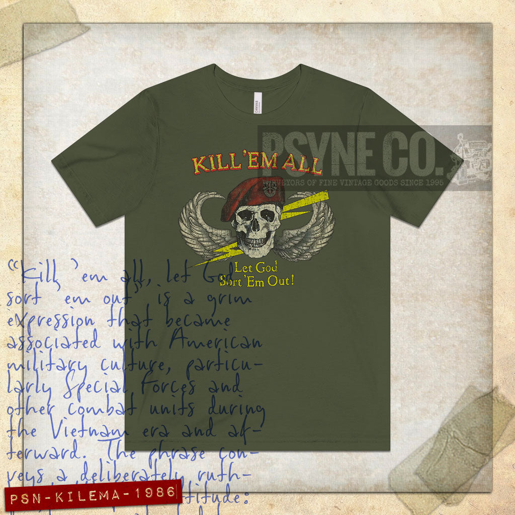 Kill 'Em All 1986 Vintage Men's T-Shirt