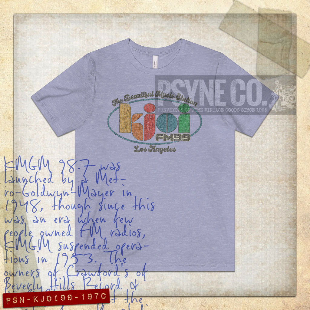 KJOI FM 99 Los Angeles 1990 Vintage Men's T-Shirt
