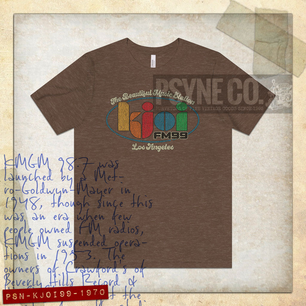 KJOI FM 99 Los Angeles 1990 Vintage Men's T-Shirt