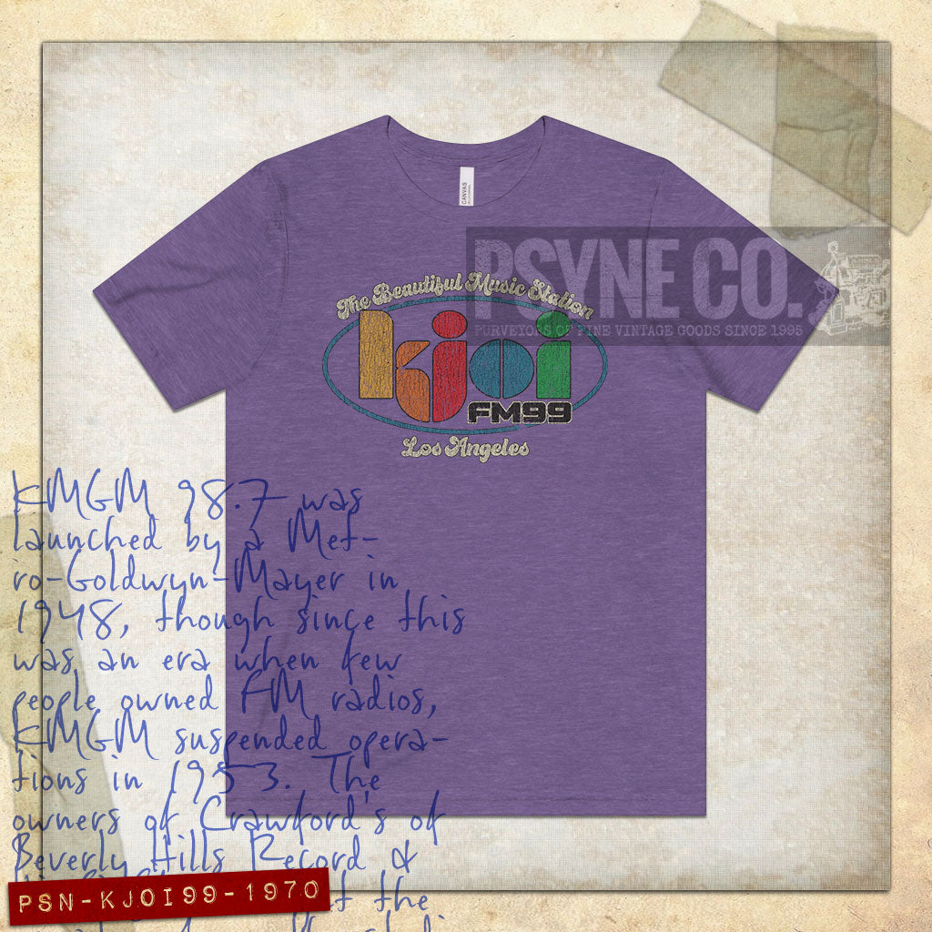 KJOI FM 99 Los Angeles 1990 Vintage Men's T-Shirt