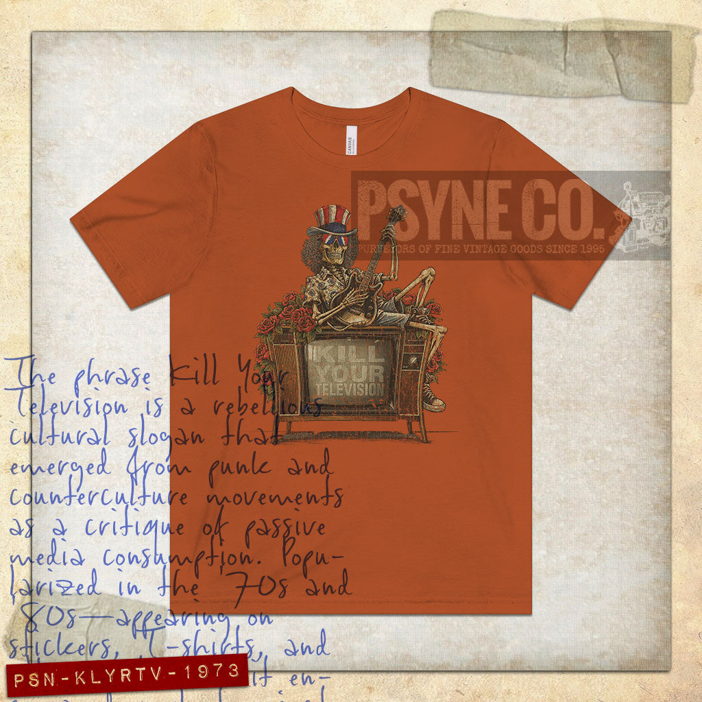 Kill Your Television 1973 Vintage Men's T-Shirt