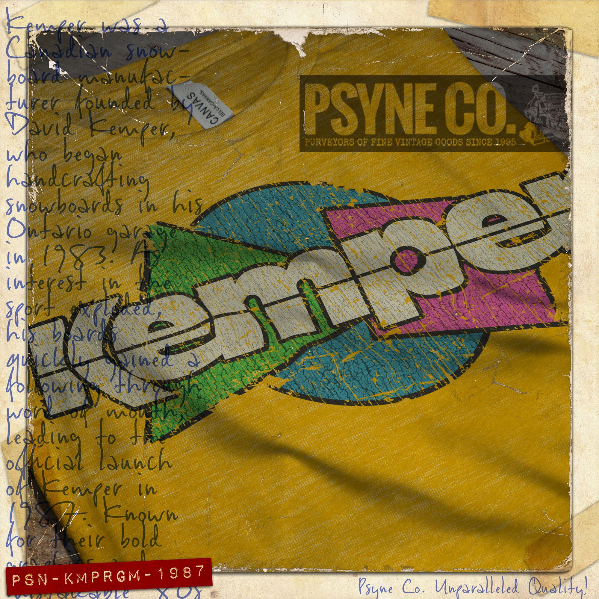 Kemper Geometric 1987 Vintage Men’s T-Shirt