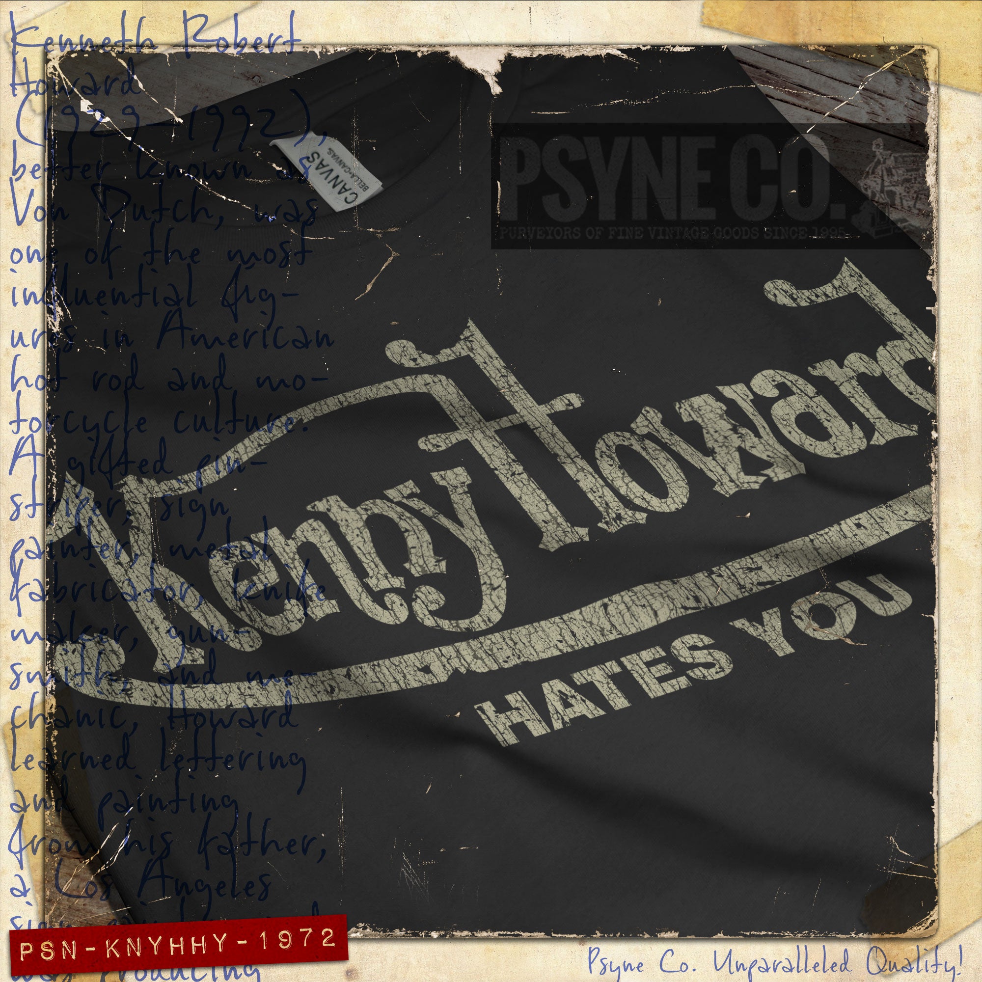 Kenny Howard Hates You 1992 Vintage Men’s T-Shirt