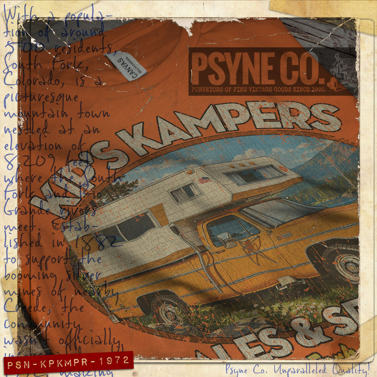 Kip’s Kampers 1972 Vintage Men's T-Shirt