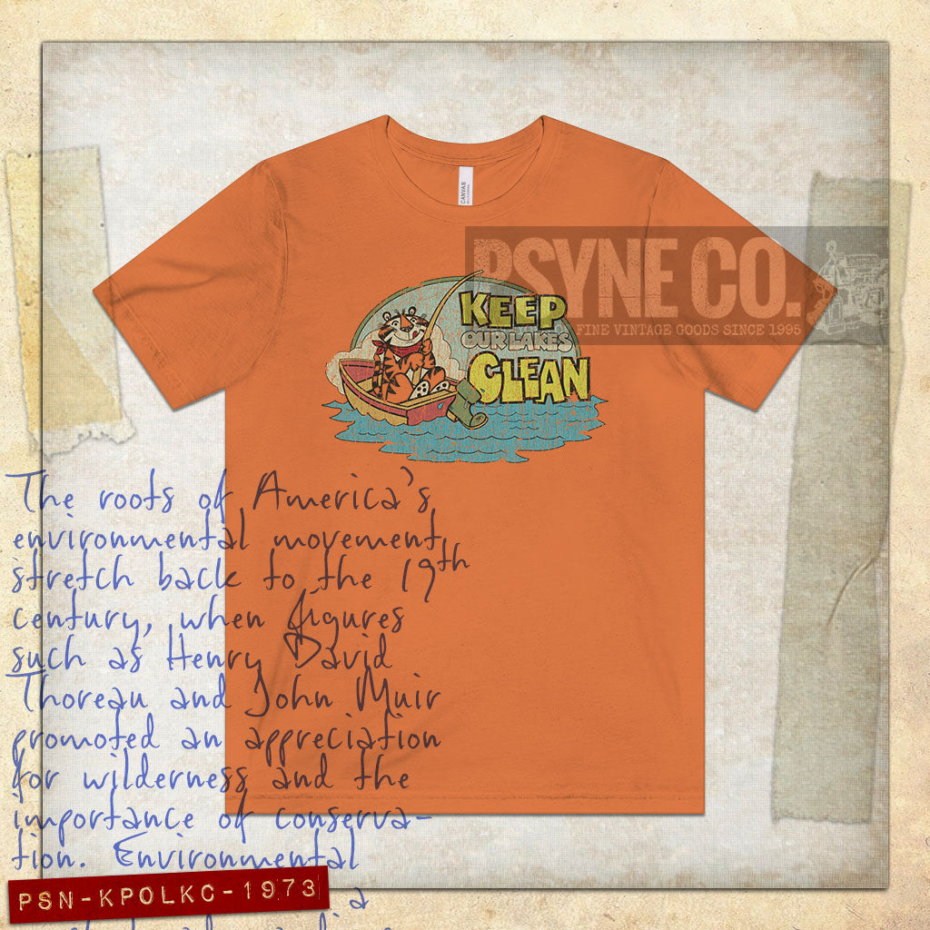 Keep Our Lakes Clean 1973 Vintage Men's T-Shirt